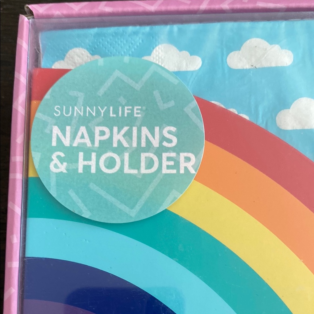 Sunnylife Rainbow Napkins & Holder